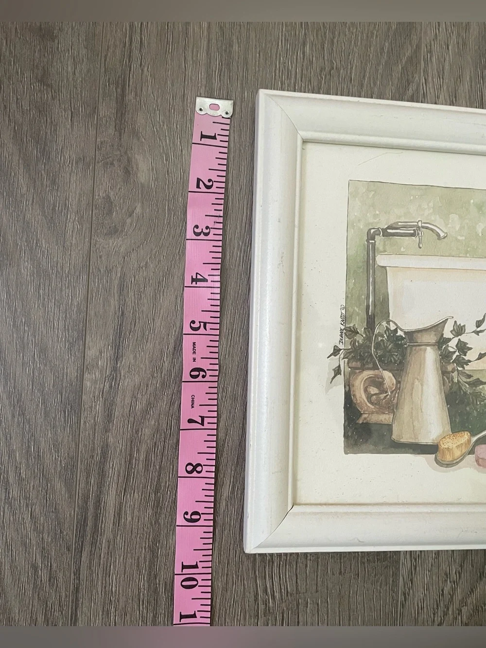Vintage Bathroom Watercolor Paintings Prints By Diane Knott Set Of 2 Framed